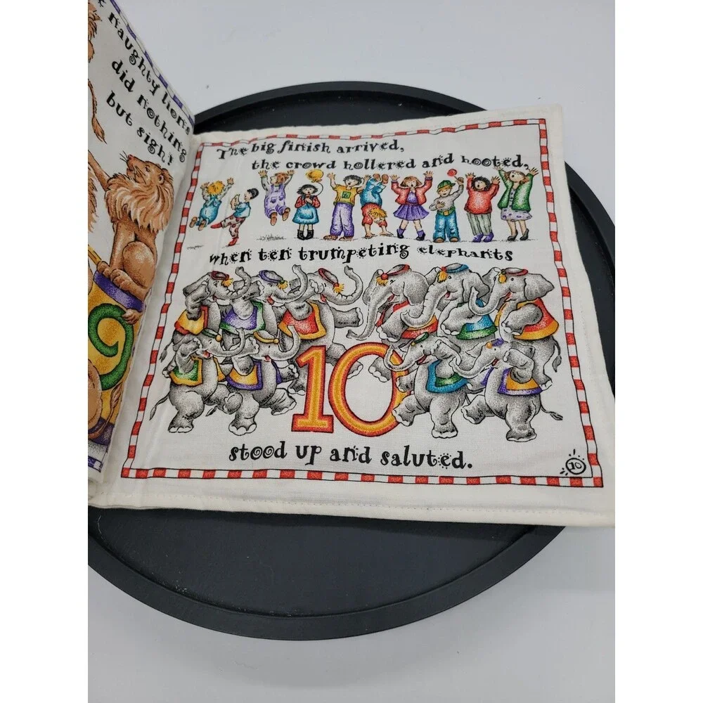 Silly Circus Cloth Handmade Fabric Book